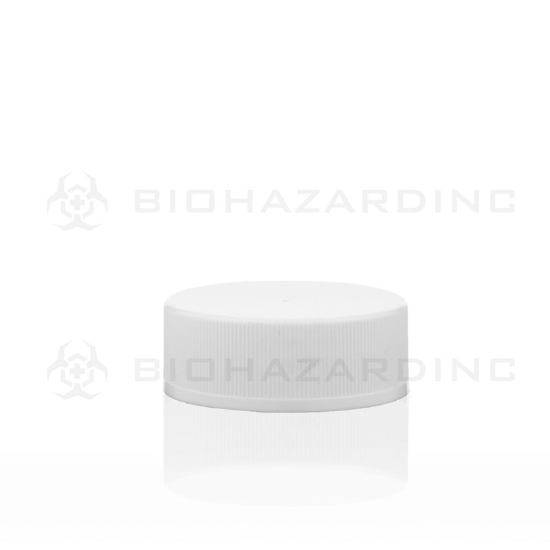 White Plastic Caps | 38mm | Child Resistant