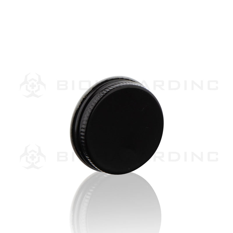 Black Metal Lid with Plastisol Liner | 38mm