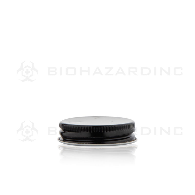 Black Metal Lid with Plastisol Liner | 38mm