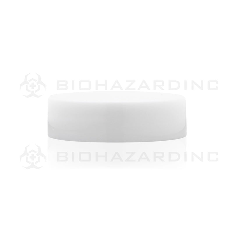 White Plastic Smooth Skirt Lid | 38mm