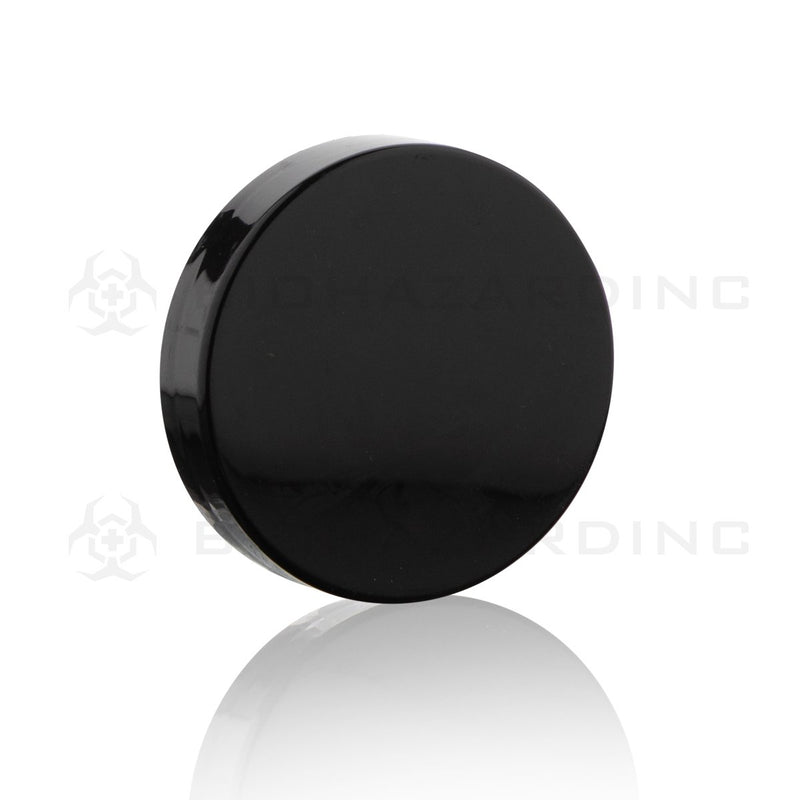 Black Plastic Gloss Smooth Skirt Unlined Cap | 53mm