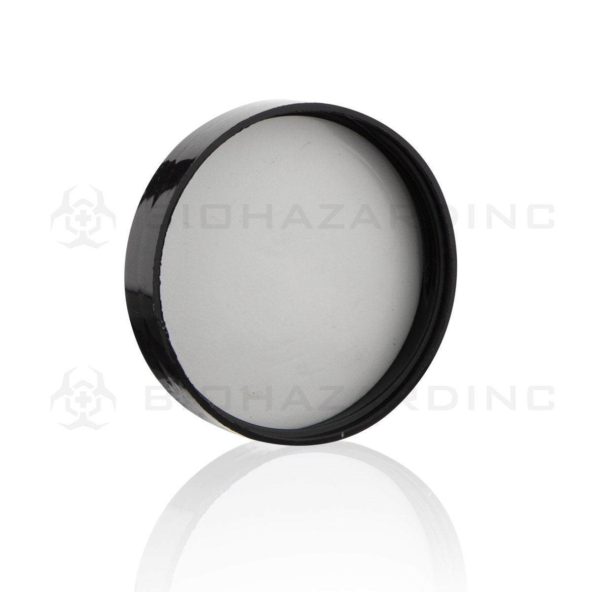 Black Plastic Gloss Smooth Skirt Unlined Cap | 53mm