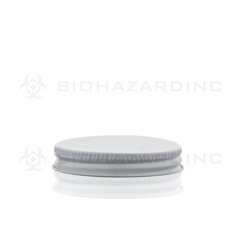 White Metal Lid with Plastisol Liner | 53mm