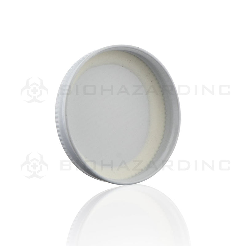 White Metal Lid with Plastisol Liner | 53mm