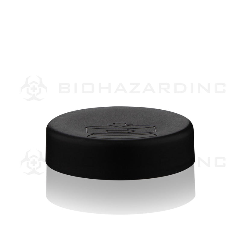 Black Debossed Plastic Cap | 58mm | Child Resistant