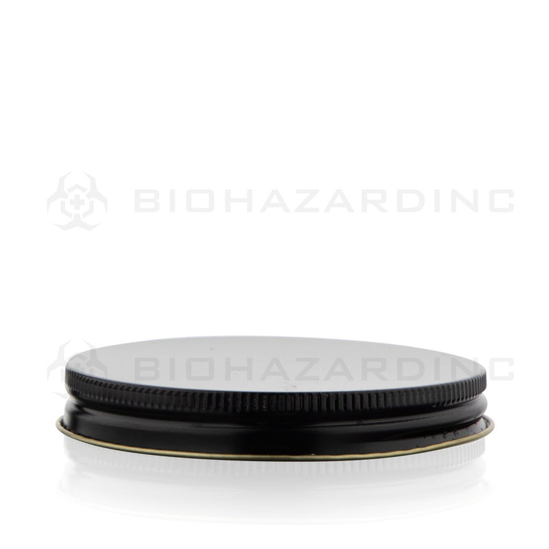 Black Metal Lid with Plastisol Liner | 89mm