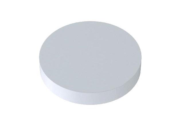 White Gloss Smooth Skirt Plastic Cap | 89mm