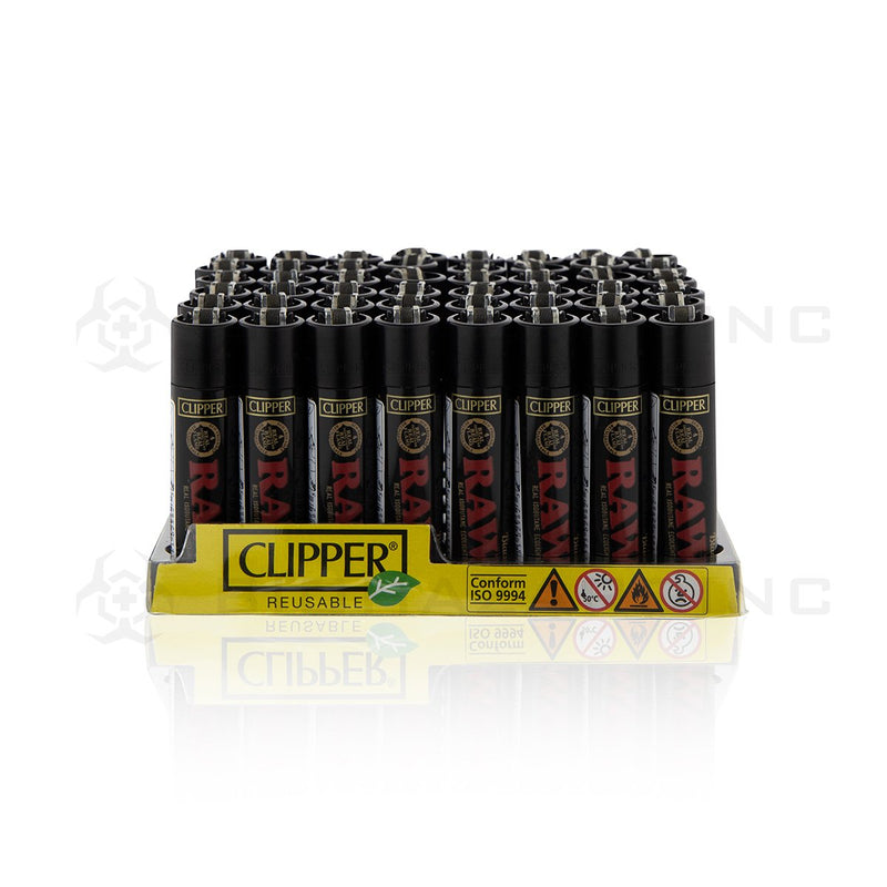 Clipper Lighters - RAW Black | 48 Count