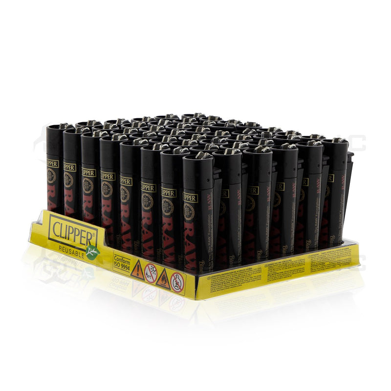 Clipper Lighters - RAW Black | 48 Count