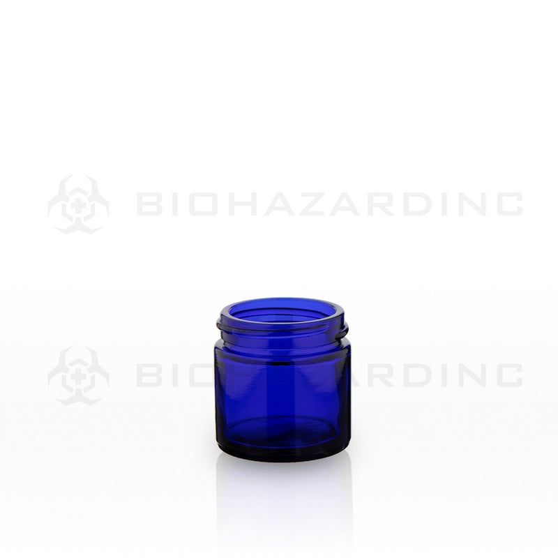 1 oz Cobalt Blue Glass Jars | Straight Sided - 43mm | 40 Count