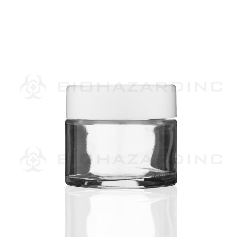 2oz Clear Glass Jars | Wide Shoulder Straight Sided - 53mm | 200 Count