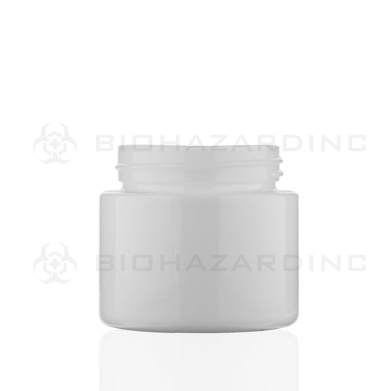 3 oz Opaque White Glass Jars | Child Resistant Caps Included | 150 Count