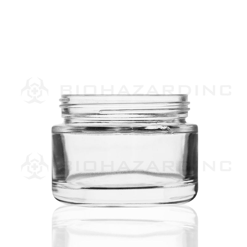 3 oz Wide Mouth Clear Glass Jars | Heavy Weight Straight Sided  - 63mm | 100 Count