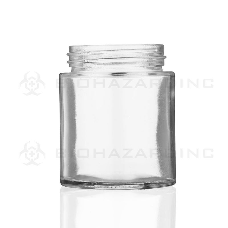 4 oz Clear Glass Jars | Wide Shoulder Straight Sided - 53mm | 100 Count