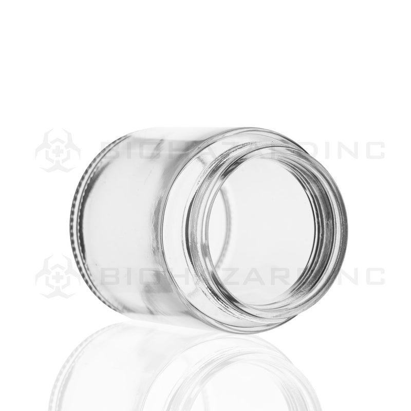 4 oz Clear Glass Jars | Wide Shoulder Straight Sided - 53mm | 100 Count