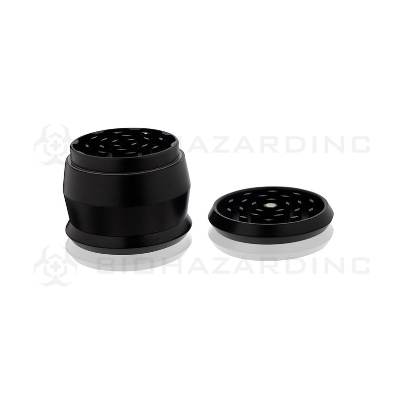 Anodized Aluminum Alloy Grinder | 4 Piece - 60mm x 49mm | Black