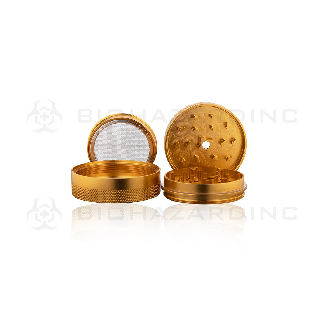 Anodized Aluminum Alloy Grinder | 4 Piece - 65mm x 30mm | Gold
