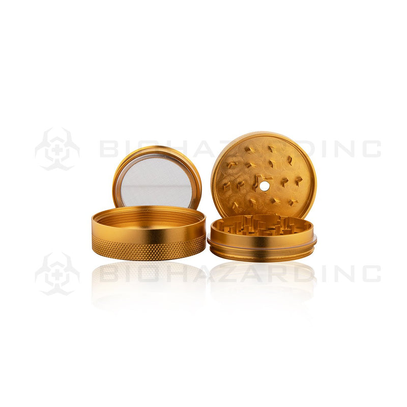 Anodized Aluminum Alloy Grinder | 4 Piece - 65mm x 30mm | Gold