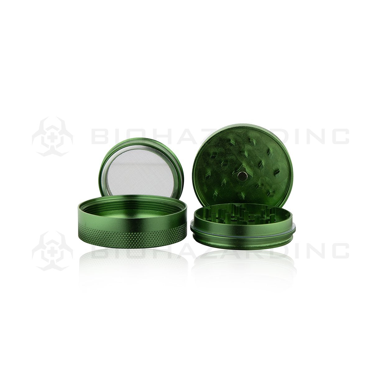 Anodized Aluminum Alloy Grinder | 4 Piece - 65mm x 30mm | Green