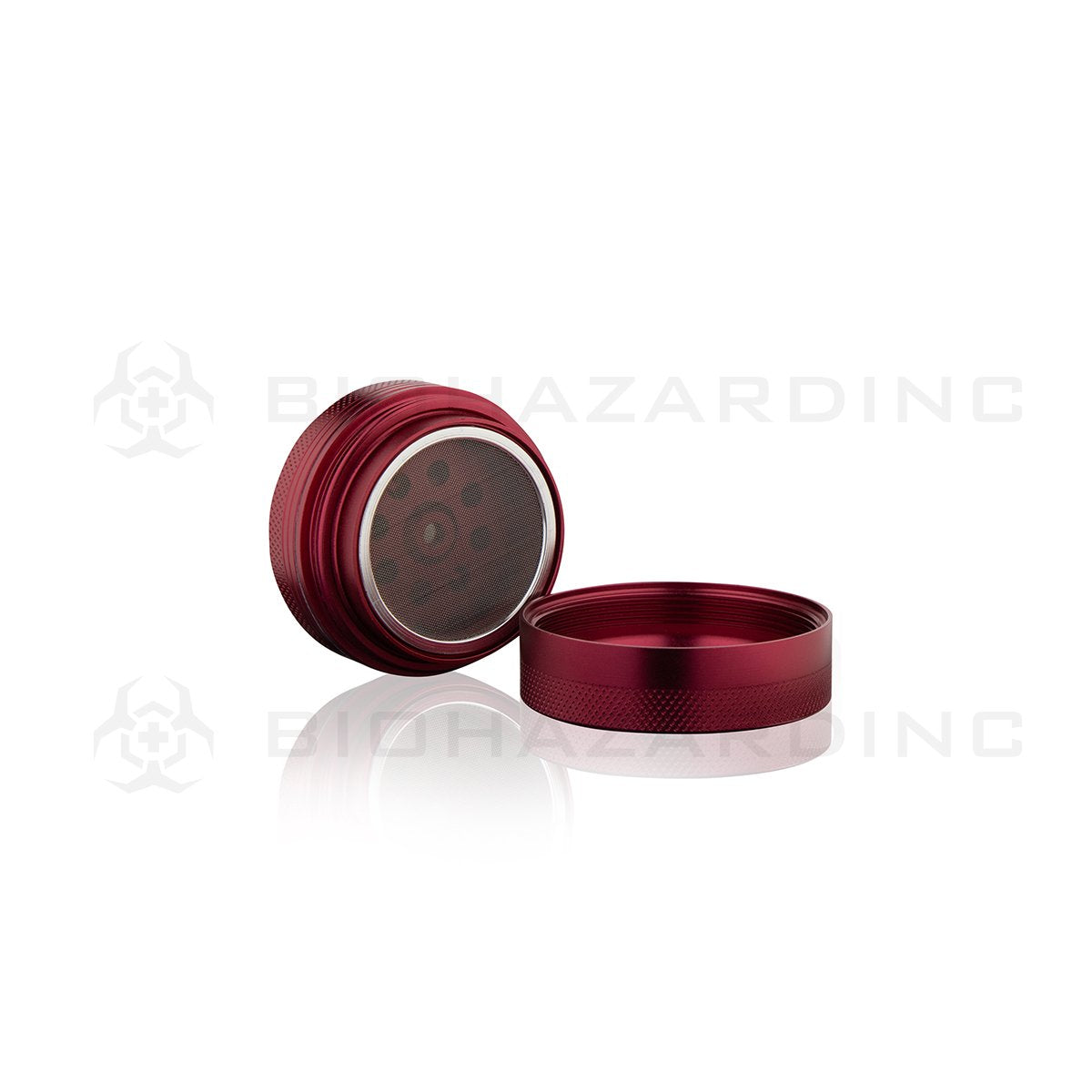 Anodized Aluminum Alloy Grinder | 4 Piece - 65mm x 30mm | Red