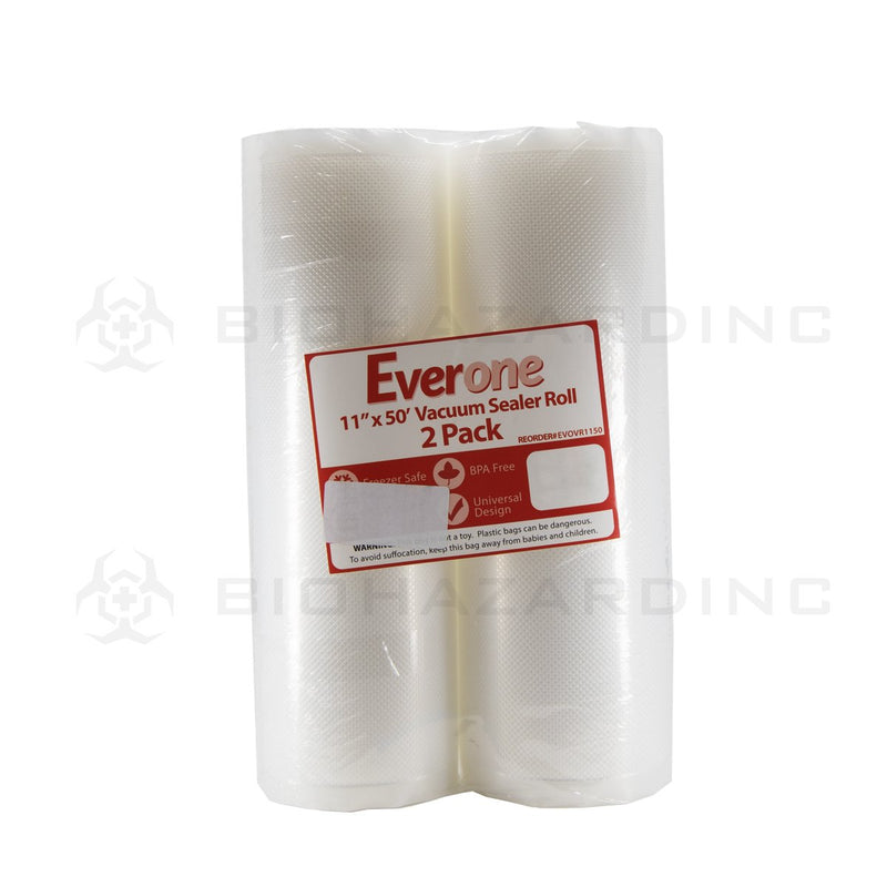 Vacuum Sealer Bag Roll 11" x 50' - 2 Pack