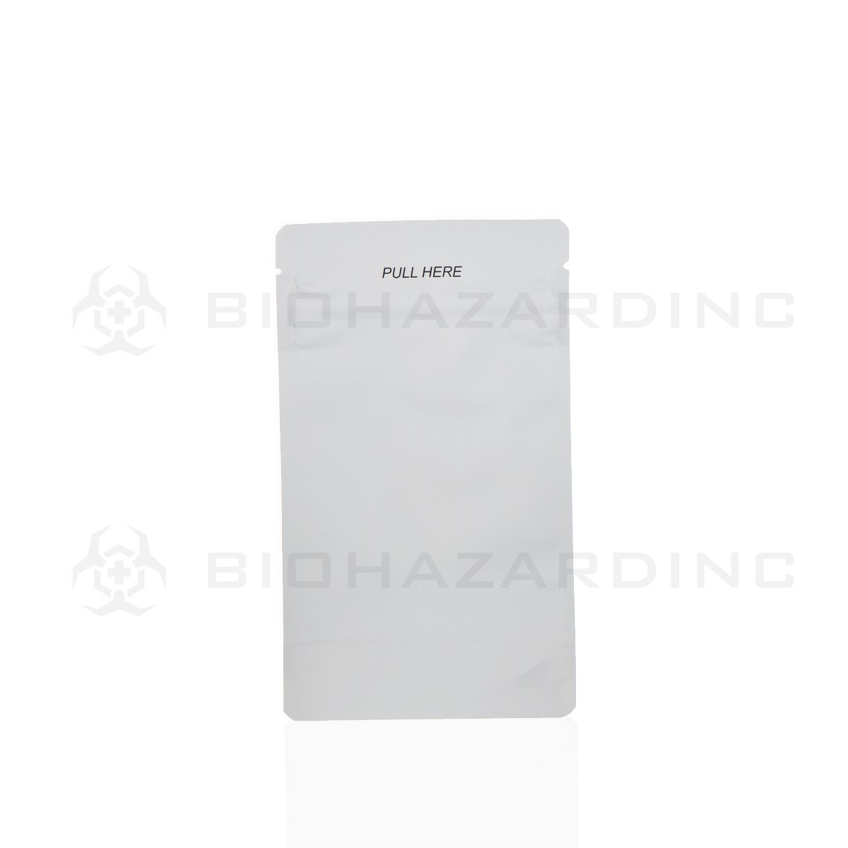 Matte White Mylar Bags | Child Resistant - 7 Gram - 250 Count | 4" x 6.5" - Tear Notch Precut