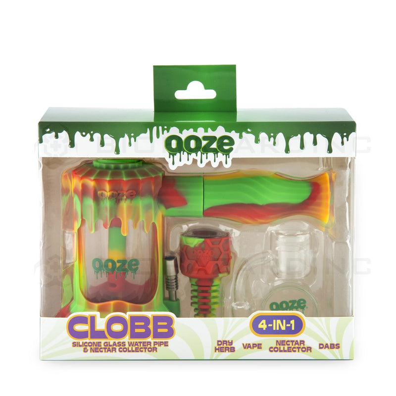 OOZE® | 4-in-1 CLOBB Silicone Nectar Collector & Water Pipe | Rasta