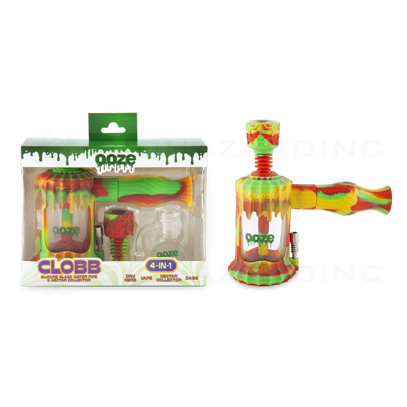 OOZE® | 4-in-1 CLOBB Silicone Nectar Collector & Water Pipe | Rasta