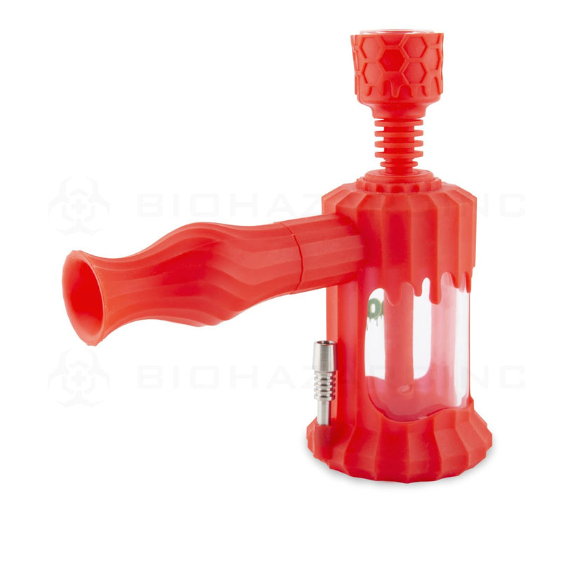 OOZE® | 4-in-1 CLOBB Silicone Nectar Collector & Water Pipe | Scarlet