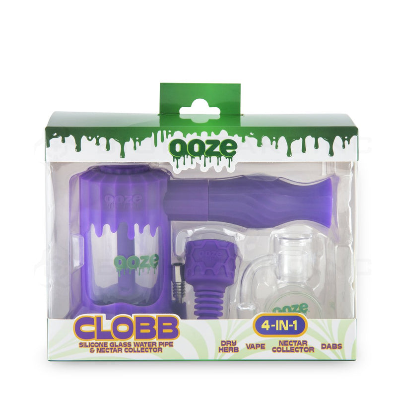 OOZE® | 4-in-1 CLOBB Silicone Nectar Collector & Water Pipe | Ultra Purple