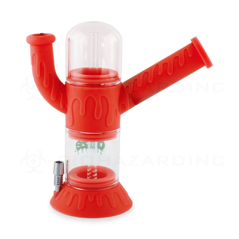 OOZE® | 4-in-1 CRANIUM Hybrid Silicone Nectar Collector & Water Pipe | Scarlet