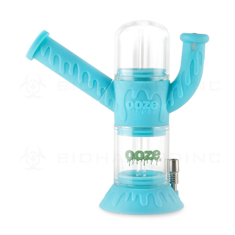 OOZE® | 4-in-1 CRANIUM Hybrid Silicone Nectar Collector & Water Pipe | Aqua Teal