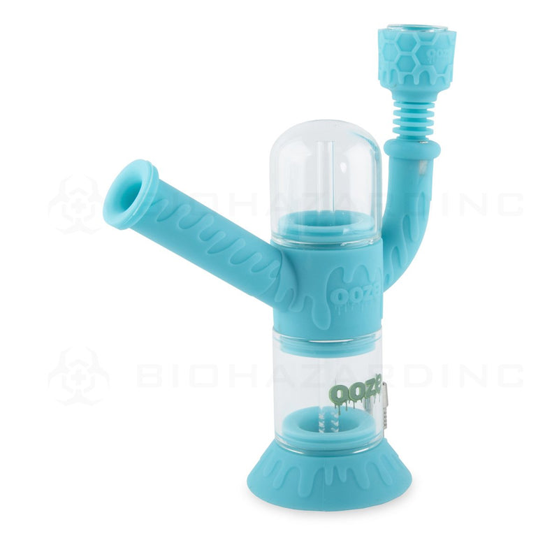 OOZE® | 4-in-1 CRANIUM Hybrid Silicone Nectar Collector & Water Pipe | Aqua Teal