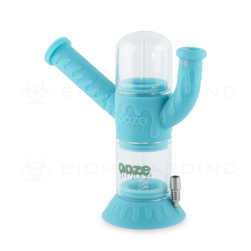 OOZE® | 4-in-1 CRANIUM Hybrid Silicone Nectar Collector & Water Pipe | Aqua Teal