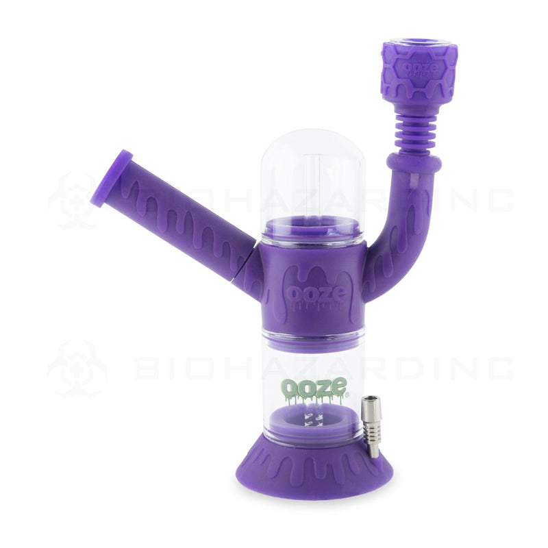 OOZE® | 4-in-1 CRANIUM Hybrid Silicone Nectar Collector & Water Pipe | Ultra Purple