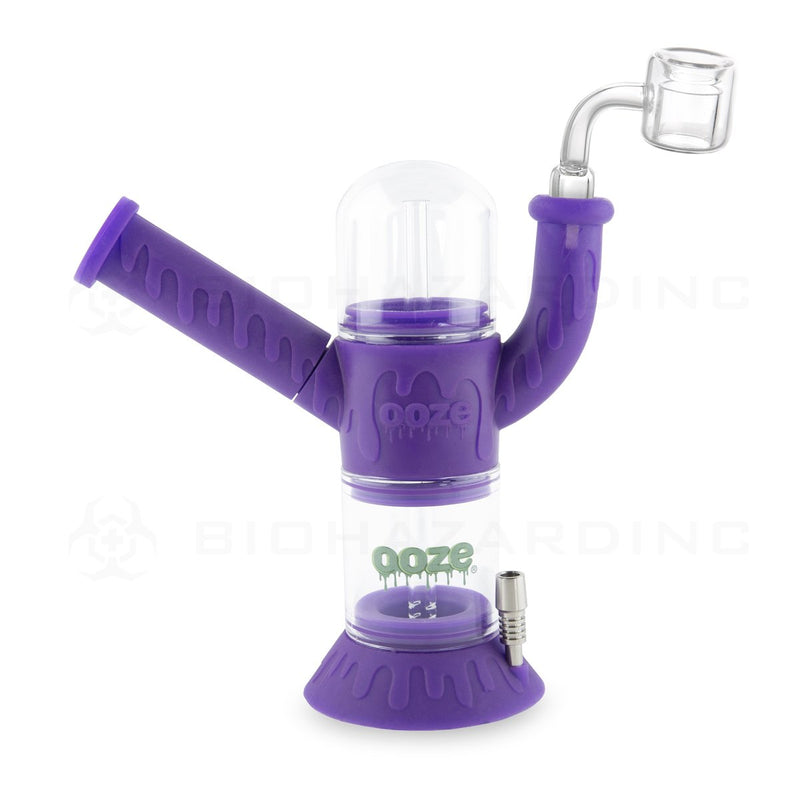 OOZE® | 4-in-1 CRANIUM Hybrid Silicone Nectar Collector & Water Pipe | Ultra Purple