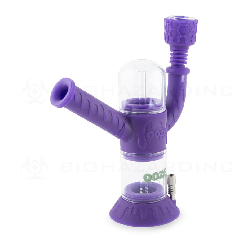 OOZE® | 4-in-1 CRANIUM Hybrid Silicone Nectar Collector & Water Pipe | Ultra Purple