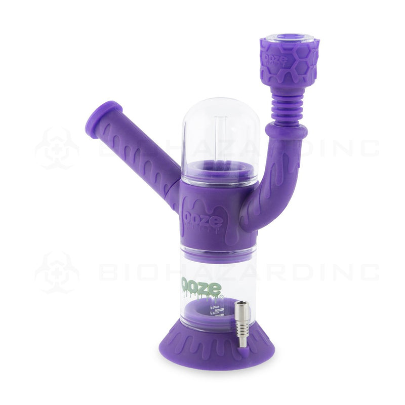 OOZE® | 4-in-1 CRANIUM Hybrid Silicone Nectar Collector & Water Pipe | Ultra Purple