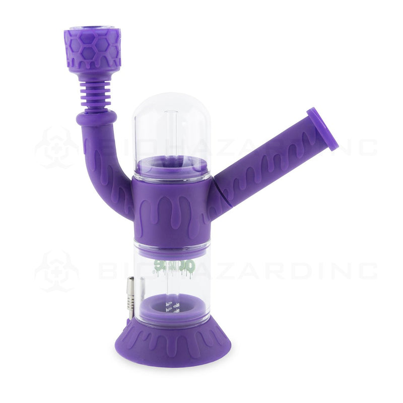 OOZE® | 4-in-1 CRANIUM Hybrid Silicone Nectar Collector & Water Pipe | Ultra Purple