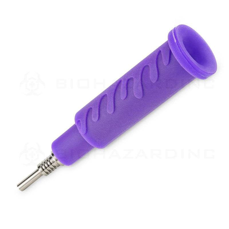 OOZE® | 4-in-1 CRANIUM Hybrid Silicone Nectar Collector & Water Pipe | Ultra Purple