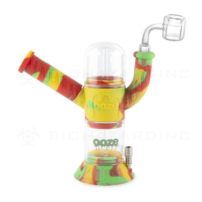 OOZE® | 4-in-1 CRANIUM Hybrid Silicone Nectar Collector & Water Pipe | Rasta