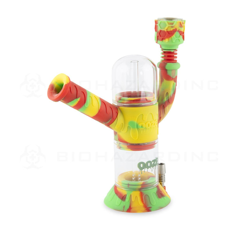 OOZE® | 4-in-1 CRANIUM Hybrid Silicone Nectar Collector & Water Pipe | Rasta