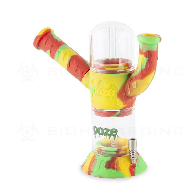 OOZE® | 4-in-1 CRANIUM Hybrid Silicone Nectar Collector & Water Pipe | Rasta