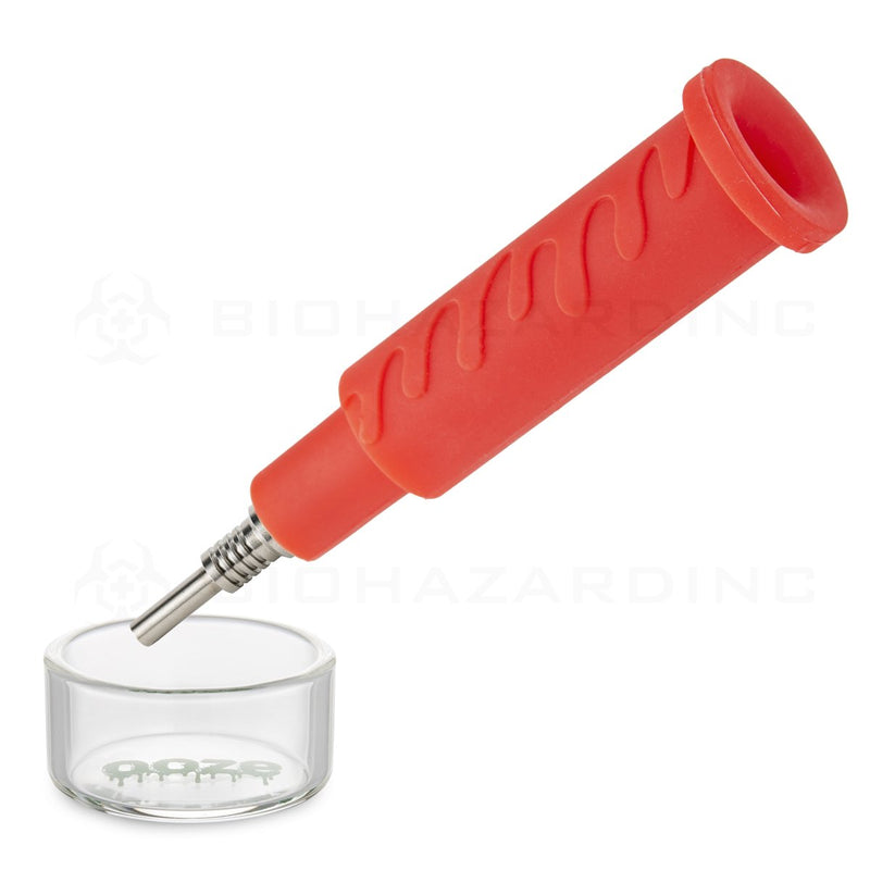 OOZE® | 4-in-1 SWERVE Hybrid Silicone Nectar Collector & Water Pipe | Scarlet