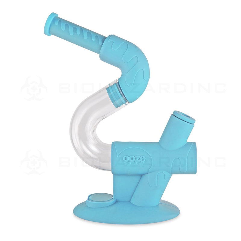 OOZE® | 4-in-1 SWERVE Hybrid Silicone Nectar Collector & Water Pipe | Aqua Teal