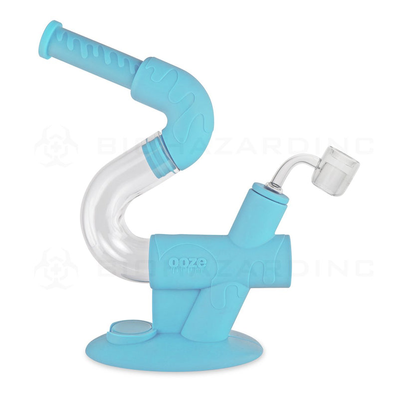 OOZE® | 4-in-1 SWERVE Hybrid Silicone Nectar Collector & Water Pipe | Aqua Teal