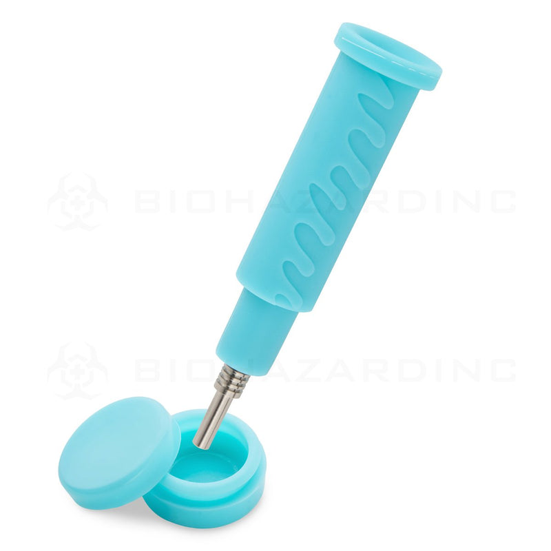 OOZE® | 4-in-1 SWERVE Hybrid Silicone Nectar Collector & Water Pipe | Aqua Teal