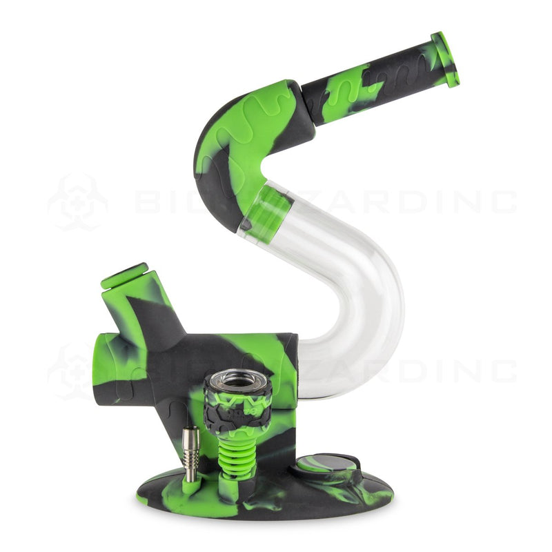 OOZE® | 4-in-1 SWERVE Hybrid Silicone Nectar Collector & Water Pipe | Chameleon