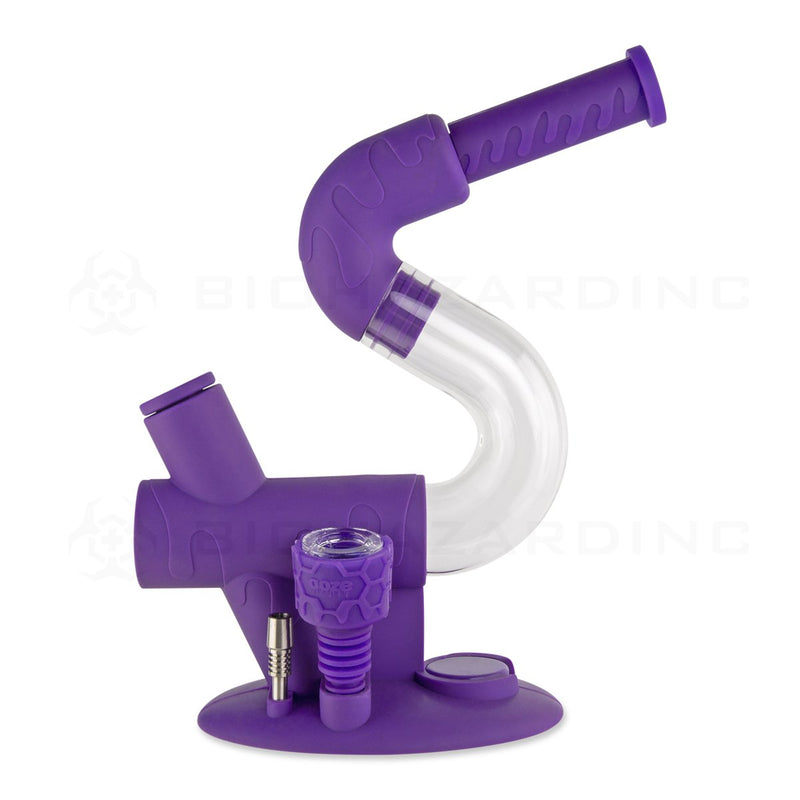 OOZE® | 4-in-1 SWERVE Hybrid Silicone Nectar Collector & Water Pipe | Ultra Purple