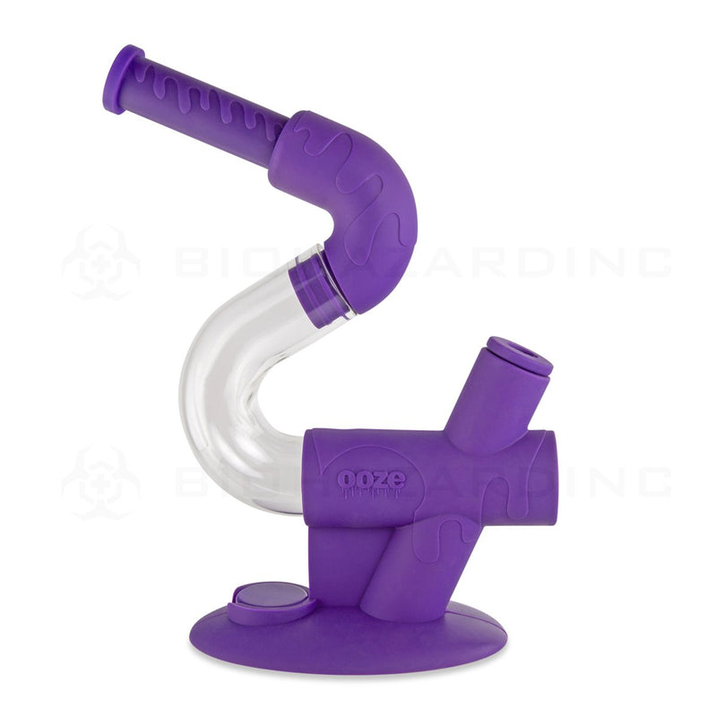 OOZE® | 4-in-1 SWERVE Hybrid Silicone Nectar Collector & Water Pipe | Ultra Purple